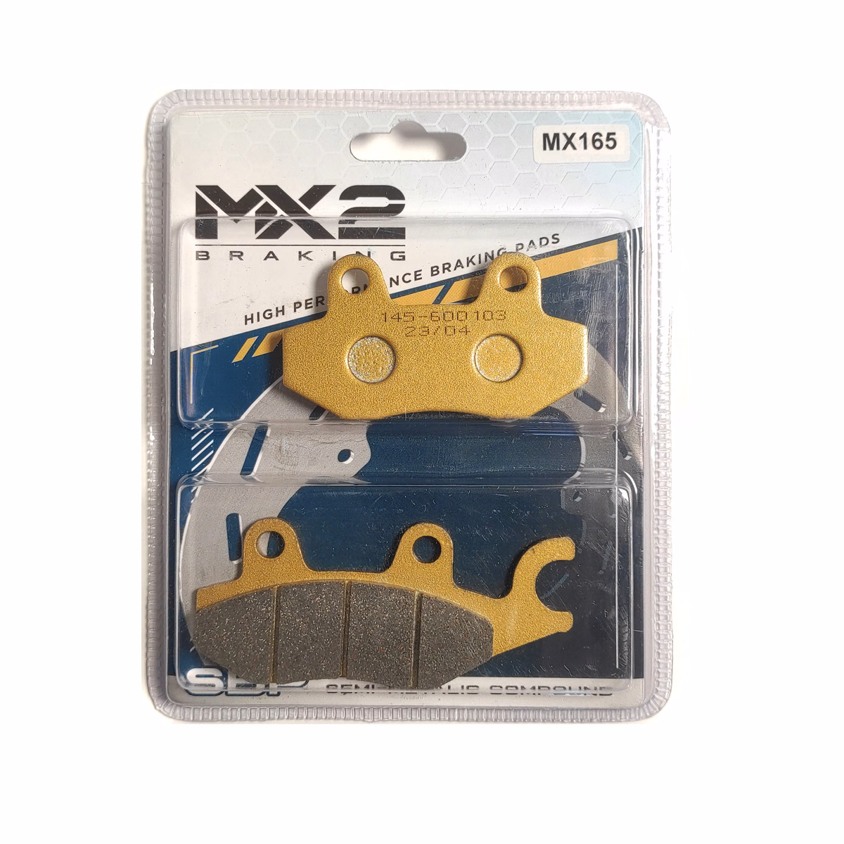 BALATAS DISCO MX2 MX-F009 SBP (165) P/ KLF-300 '89-'05, P/ KLF-400 '93-'99