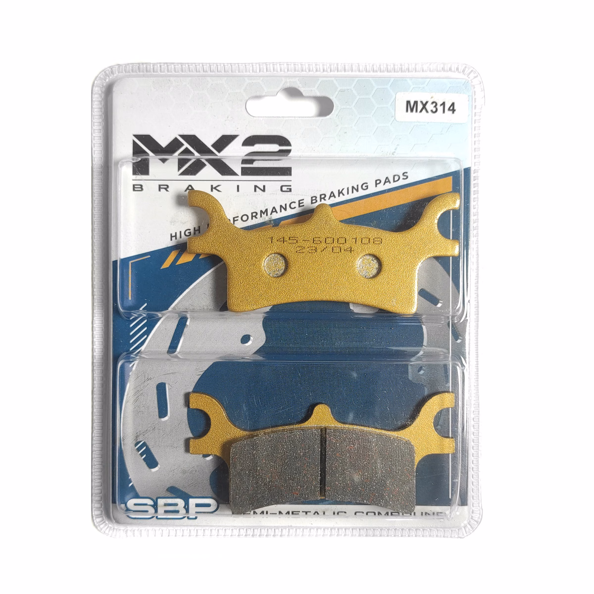 BALATAS DISCO MX2 MX-F130 SBP (314) P/ SPORTSMAN-700 '02-'05 TRAS.