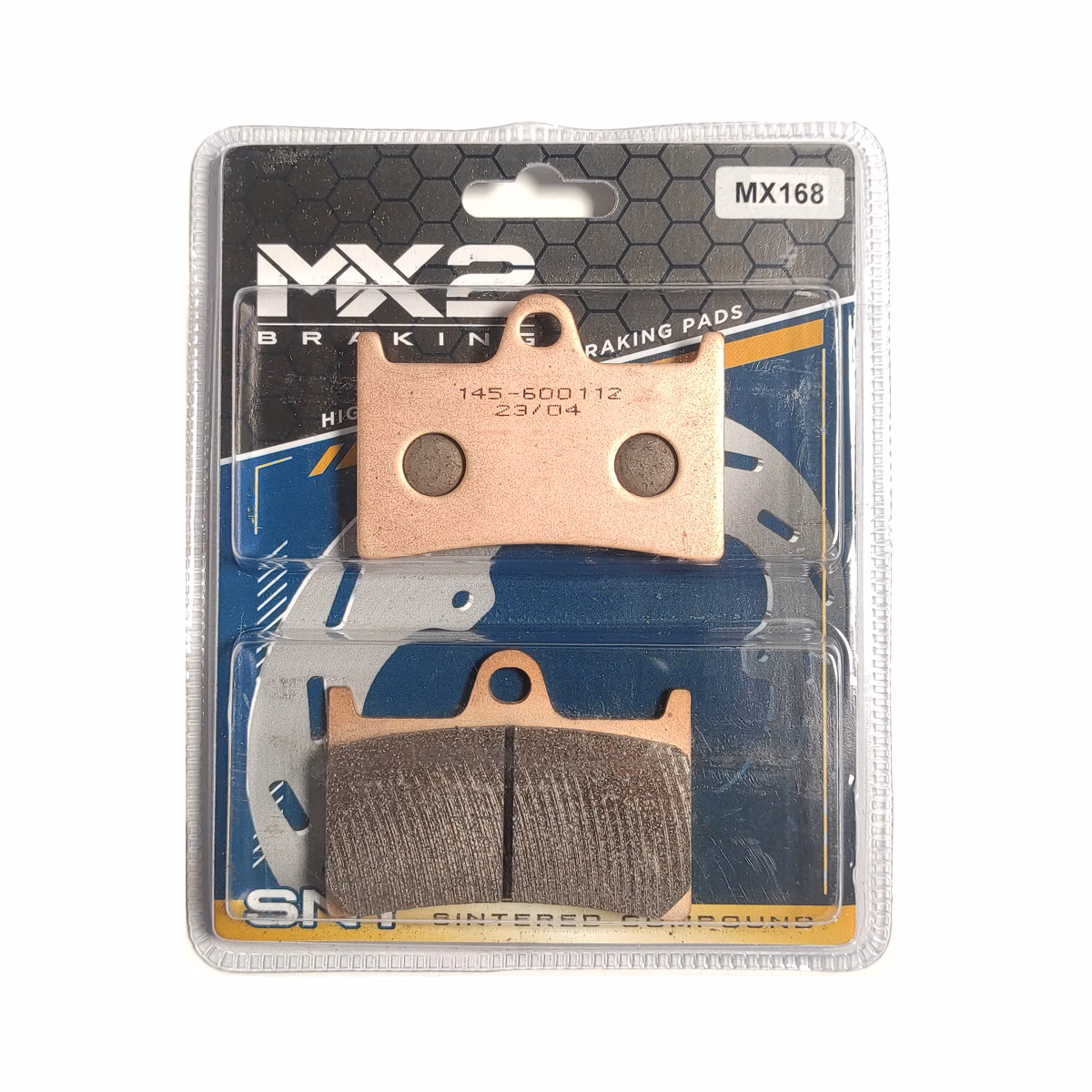 BALATAS DISCO MX2 MX-F129 SNT (168,252,380) P/ FZR-400 '91-'92, P/ YZF-600R '97-'07, P/ YZF-600RR (R6) '99-'04