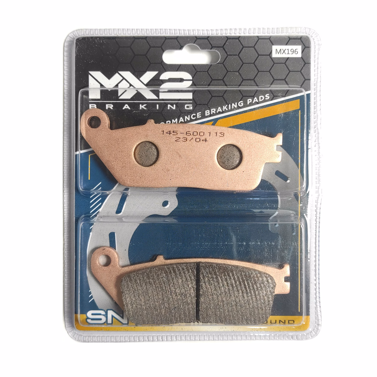 BALATAS DISCO MX2 MX-F123 SNT (196) P/ VT-600 SHADOW, P/ VLX DELUXE '94-'07, P/ VT-750 SHADOW SPIRIT '01-'07