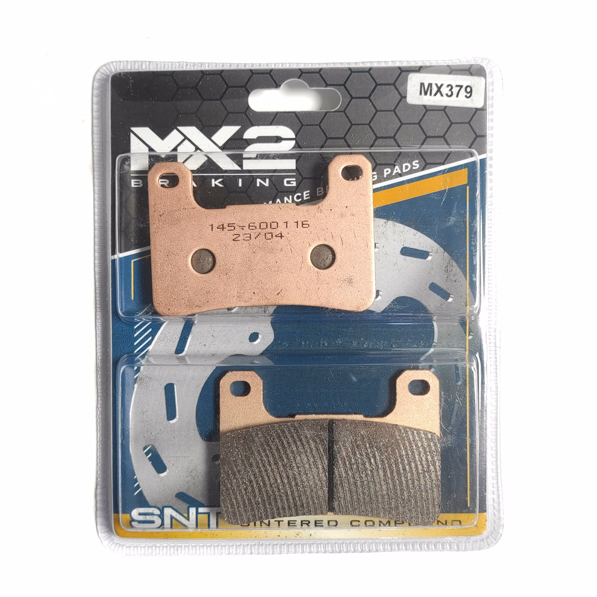 BALATAS DISCO MX2 MX-F119 SNT (379) P/ GSXR-1000 '07 DEL., P/ GSXR-600 '07 DEL.