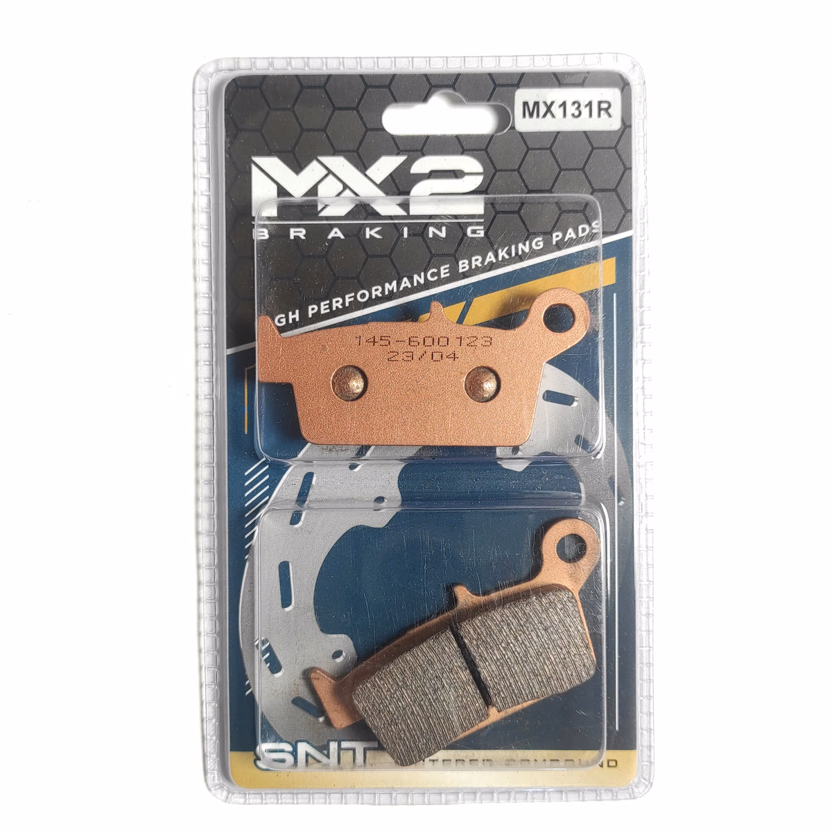 BALATAS DISCO MX2 MX-F017 SNT (131R) P/ YZ-125 '98-'02 TRAS., P/ CR-80R/RB '92-'02/ XR-400 FALCON DEL.