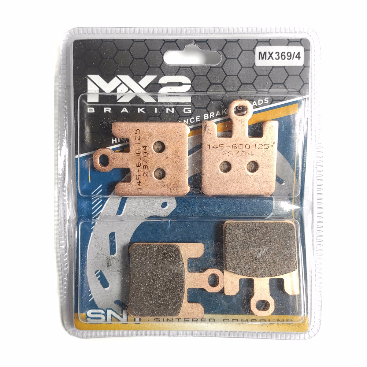 BALATAS DISCO MX2 MX-F115 SNT (369/4) P/ GSXR-1000 '03 DEL., P ZX6R/RR '06 DEL.
