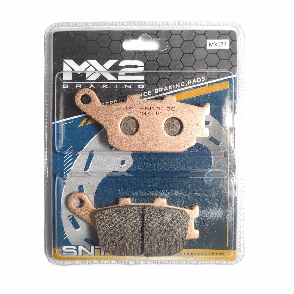 BALATAS DISCO MX2 MX-F103 SNT (174) P/ CBR-600 F2/F3 '91-'98, P/ CBR-600 F4/F4I SPORT '99-'06