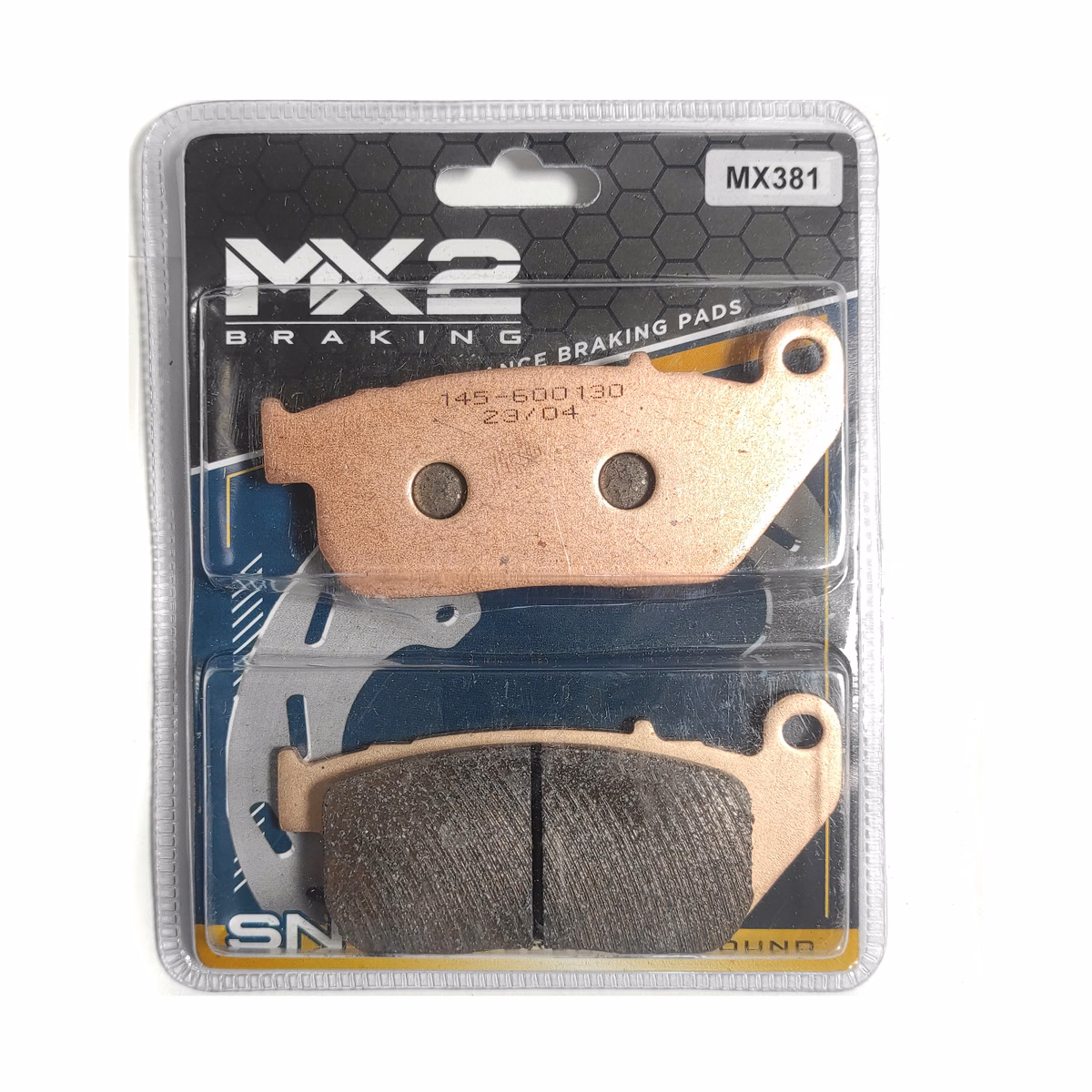BALATAS DISCO MX2 MX-F083 SNT (381) P/ XL-883 '04-'07, P/ XL-1200R '04-'07, P/ XL-1200C '04-'07 DEL.