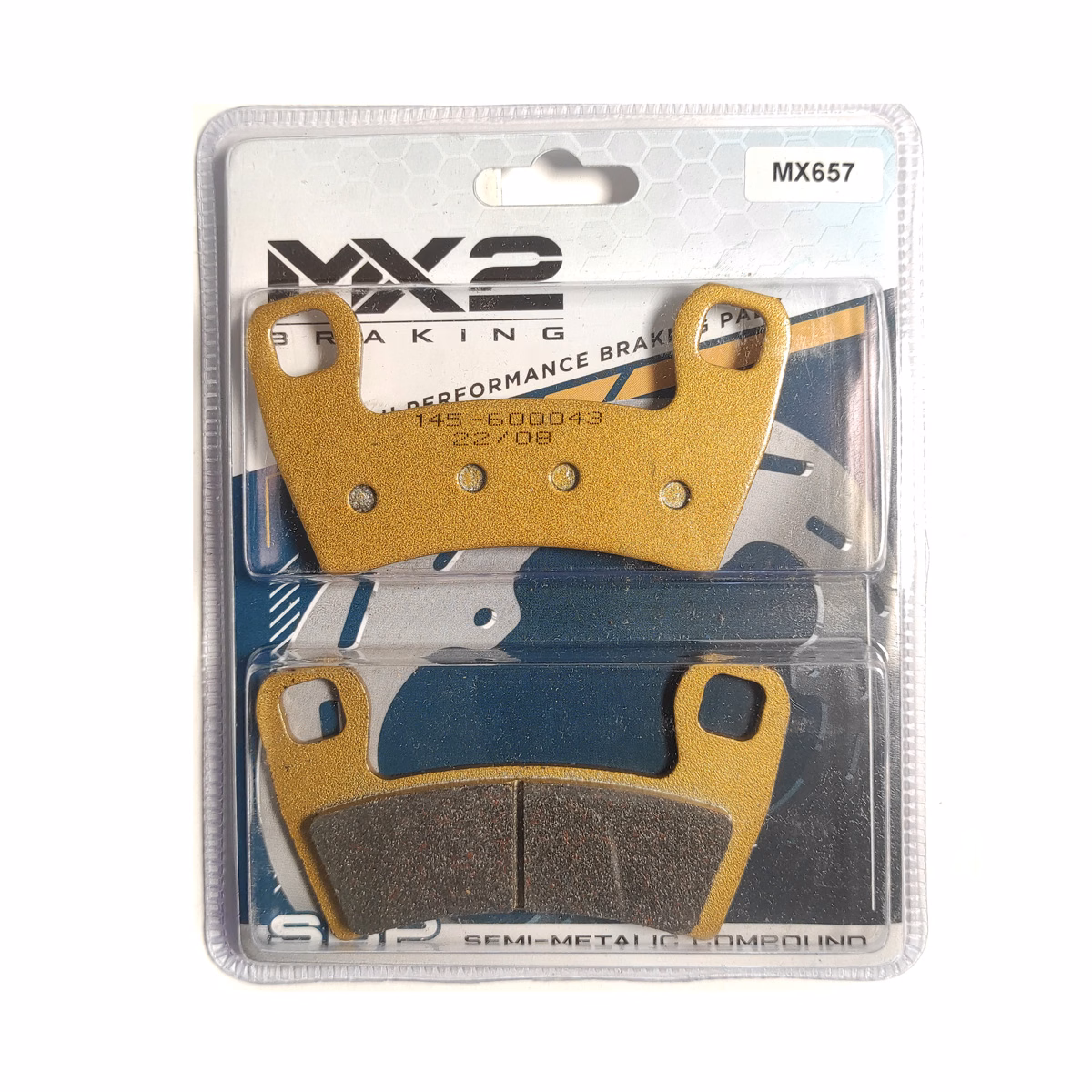 BALATAS DISCO MX2 MX-F159 SBP (657) P/ RZR 900 DEL. '15-'20, P/ RZR-S 900 DEL. '15-'20