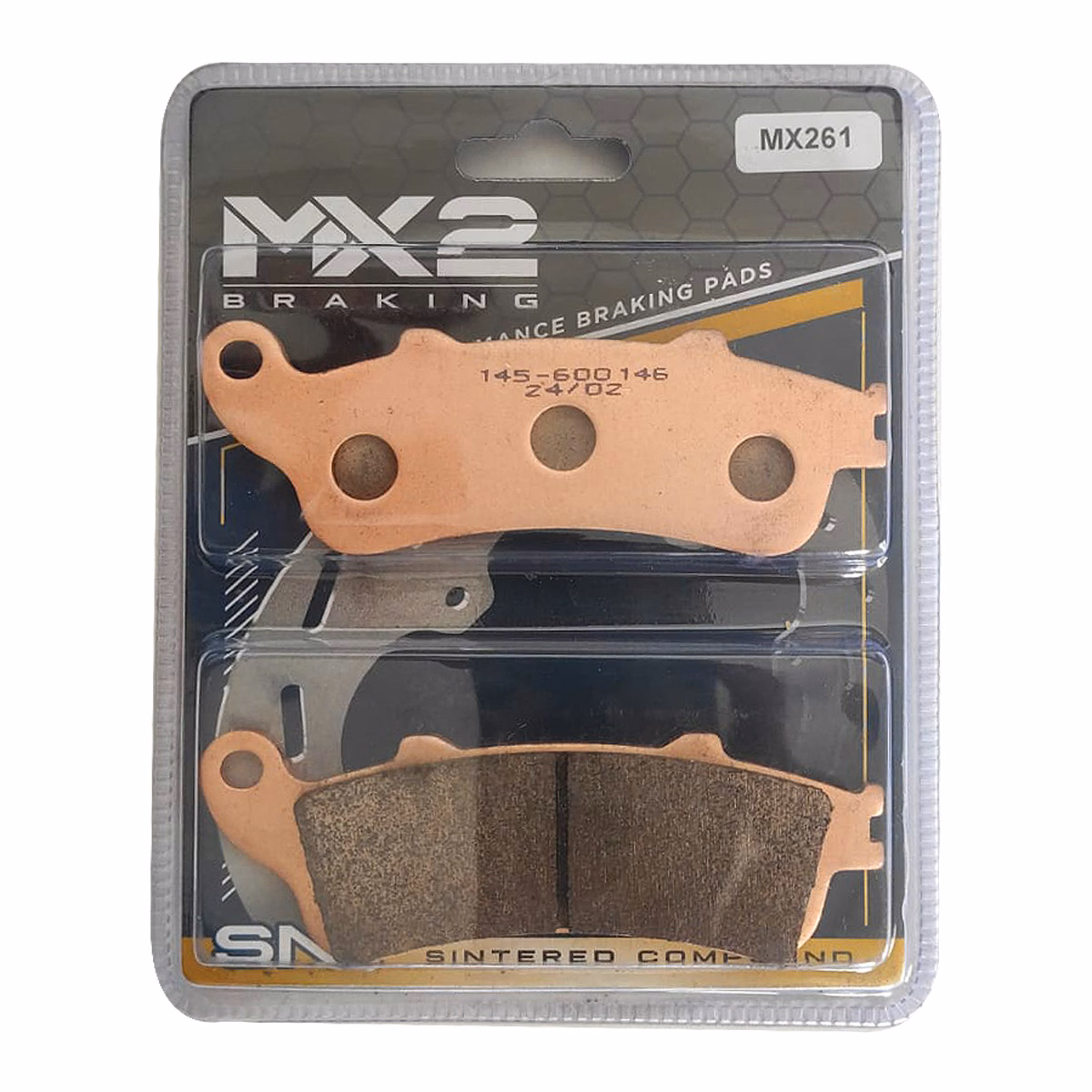 BALATAS DISCO MX2 MX-F144 SNT (261,281) P/ SILVERWING-600 DEL., P/ VFR-800 '98-05, P/ GOLDWING '01-'09