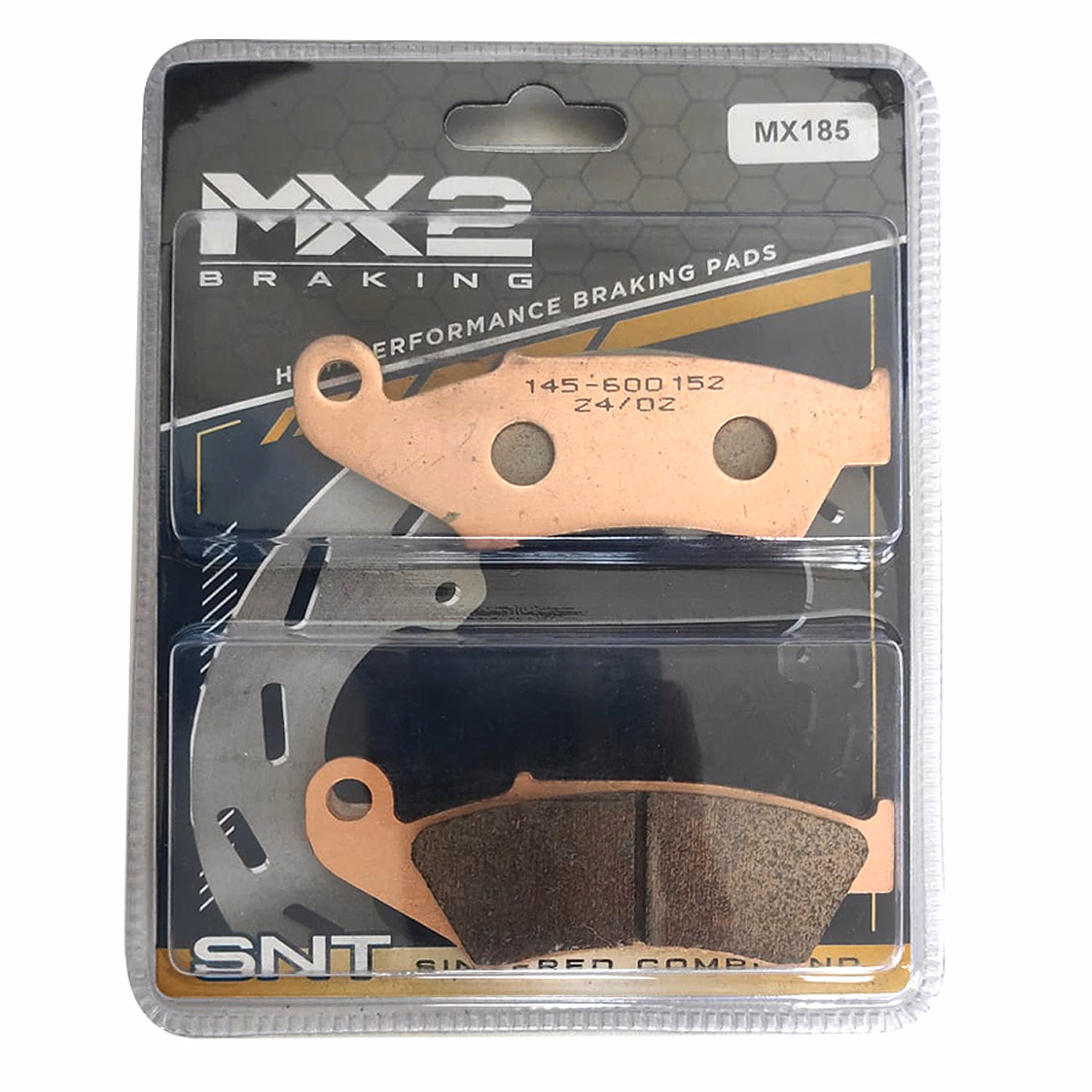 BALATAS DISCO MX2 MX-F050 SNT (185) P/ CR-125R '07, P/ CRF-230F '03-'04, P/ XR-250L '93-'96
