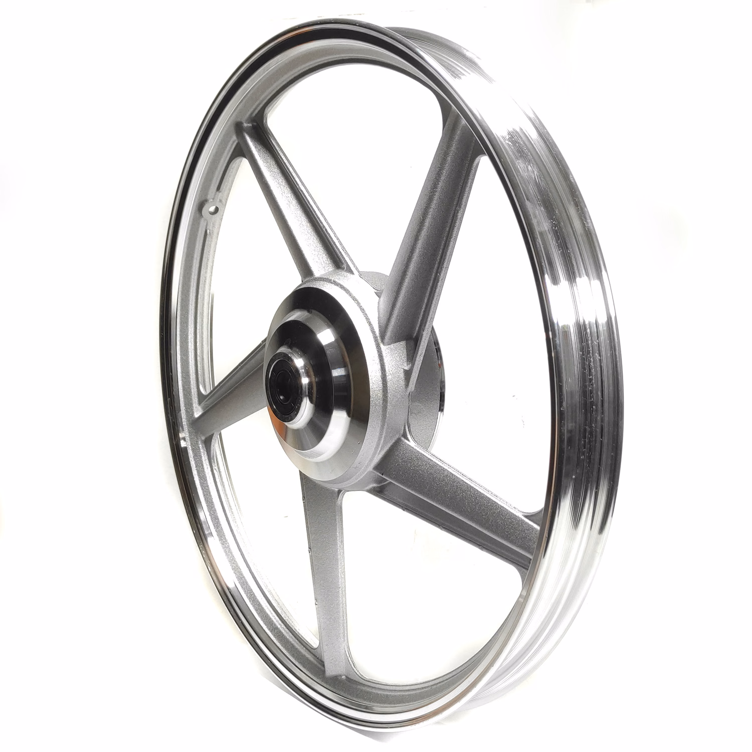 RIN DELANTERO ALUMINIO GRIS P/ FT-125 '08, P/ DT-150 CLASICA '20-'24, P/ FT-150TS '16-'26