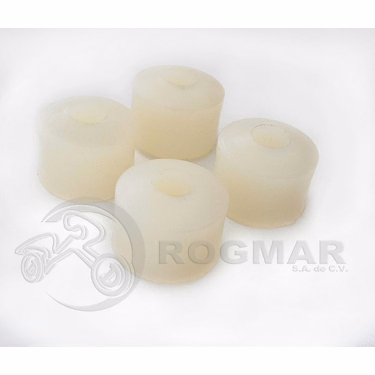 BUJE MAZA TRASERA P/ CG-125 CLASE NYLON BLANCO (JUEGO)