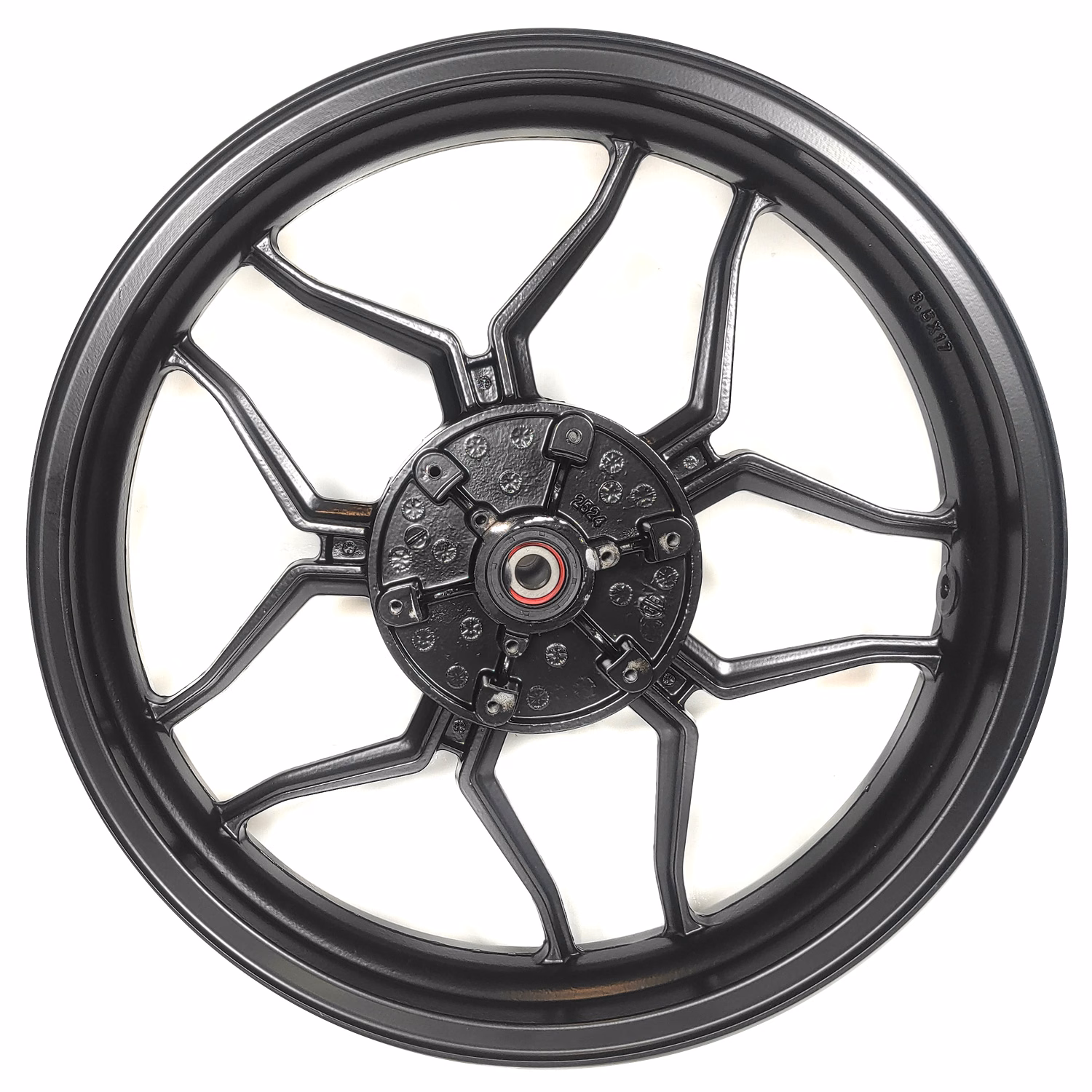 RIN TRASERO ALUMINIO NEGRO P/ NS200, P/ NS200 FI, P/ RS200, P/ AS200, P/ N250 UG (SOLO UG BARRAS INVERTIDAS) AZPAS