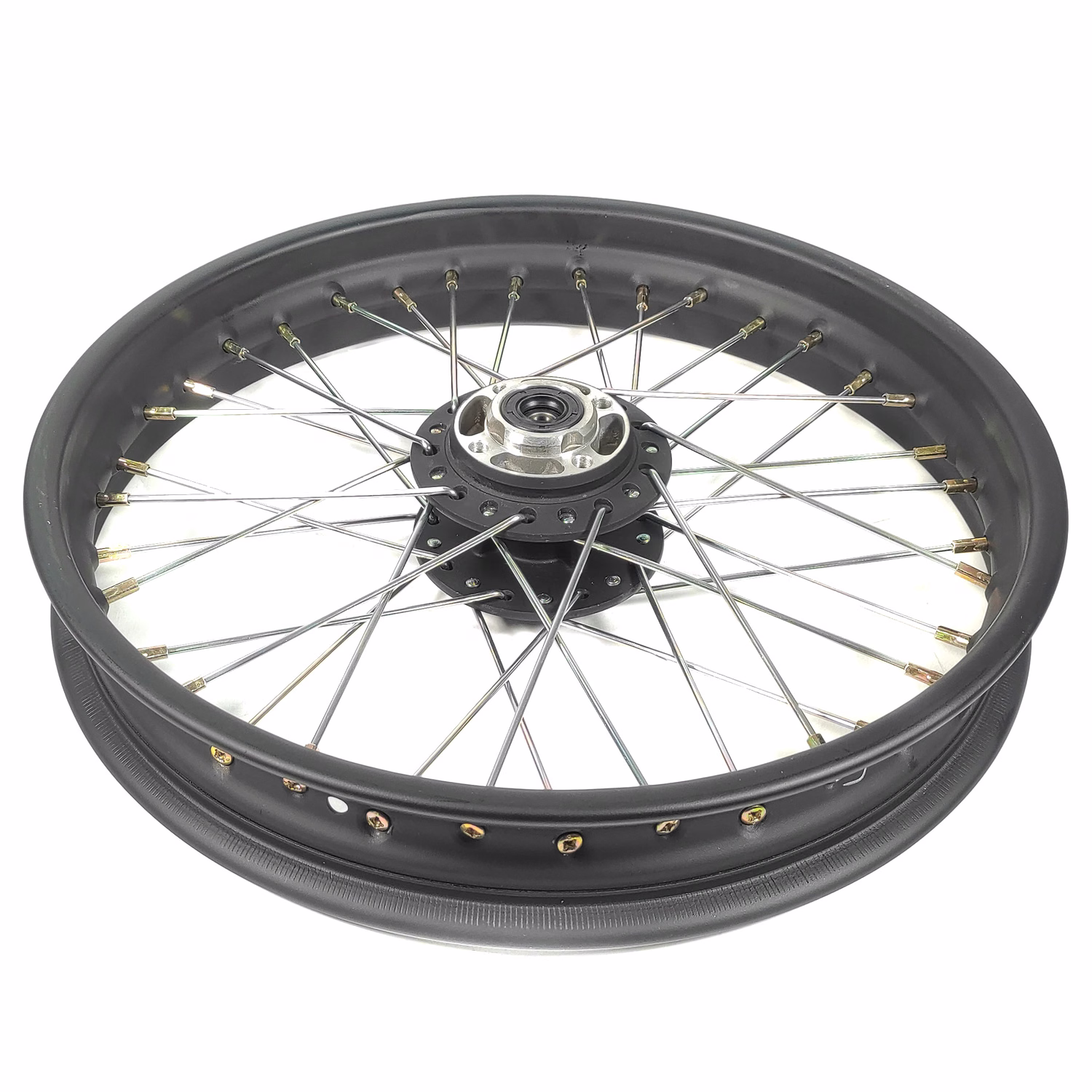 RIN DELANTERO ARMADO NEGRO P/ ROCKETMAN 250