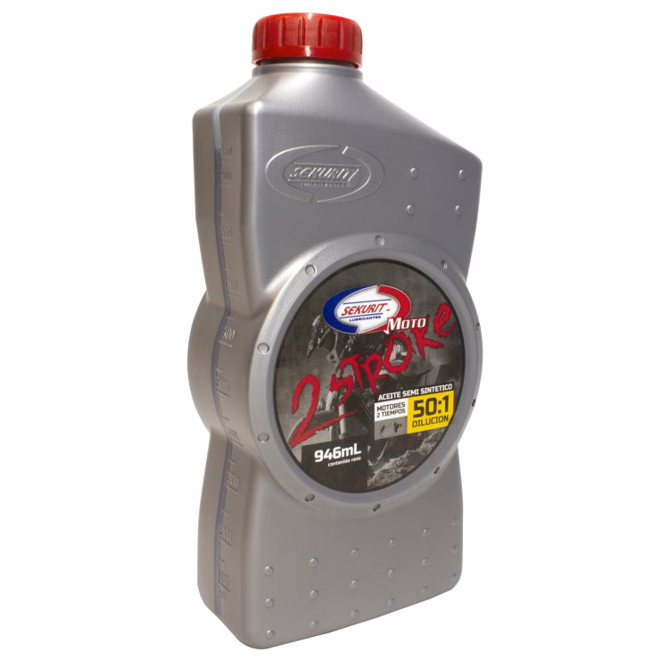 ACEITE SEKURIT MOTO 2T 50:1 "SEMI-SINTETICO" (MEZCLA DIRECTA) AIRCOOLED HQ 946ML (PRECIO POR PIEZA) (EN LA COMPRA DE 1 CAJA) (CAJA C/ 18 PIEZAS )