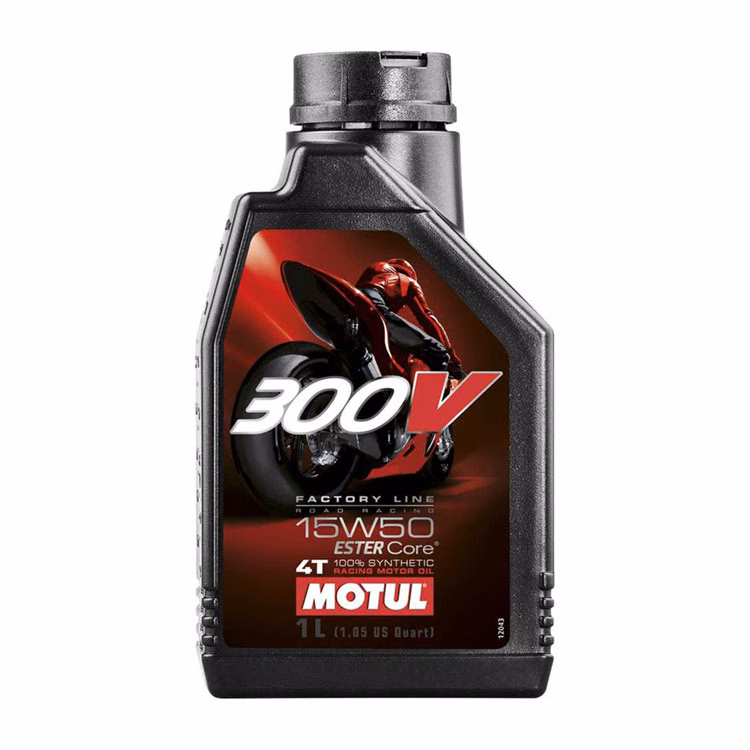 ACEITE PARA MOTOR A GASOLINA 4 TIEMPOS MOTUL 300V FACTORY LINE 15W50 1L SINTETICO DOBLE ESTER (PRECIO POR PIEZA) ( CAJA C/ 12 PIEZAS )