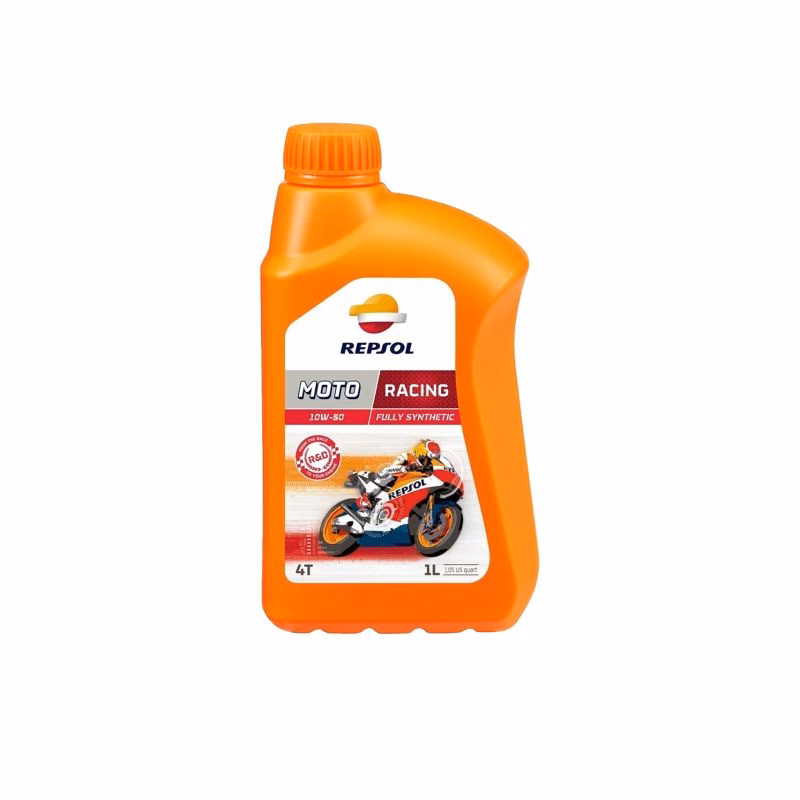 ACEITE REPSOL MOTO RACING 4T 10W50 1L 100% SINTÉTICO SN (PRECIO POR PIEZA) (EN LA COMPRA DE 1 A 2 CAJAS) (CAJA CON 12 PIEZAS )